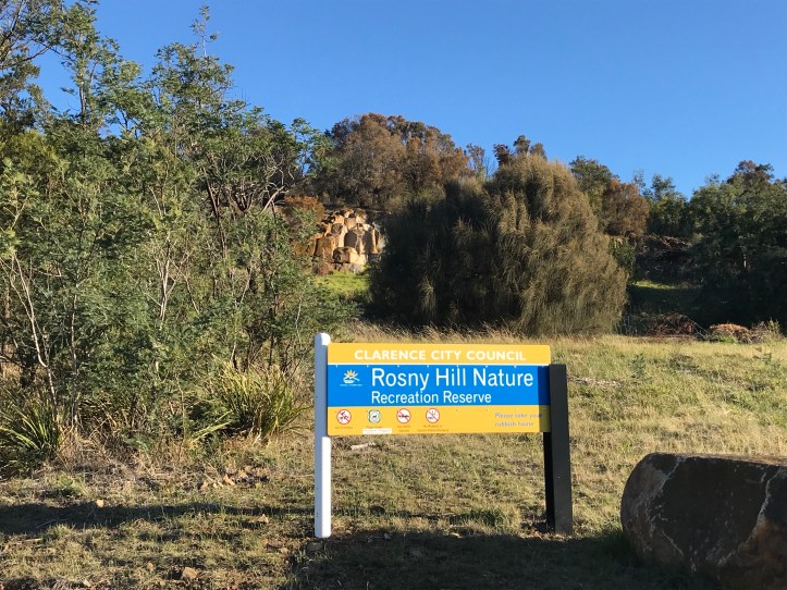 Sign saying Rosny Hill Nature Reserve